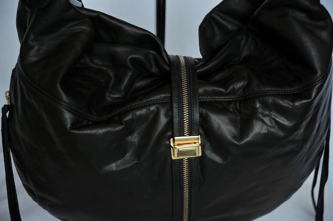 REBECCA MINKOFF Black *DARLING* Zipper Hobo Handbag Bag  