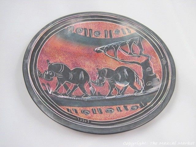 Maasai Market Africa Handmade Decorative Decor Kisii Rhino Soapstone 