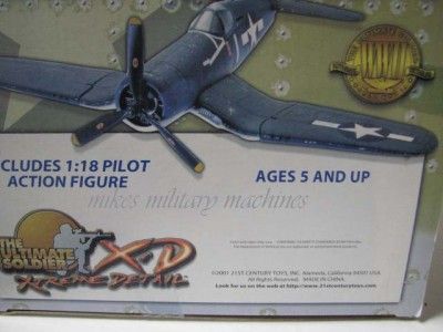 ULTIMATE SOLDIER XD 1/18 F4U 1 KOREAN 412 CORSAIR MIB  