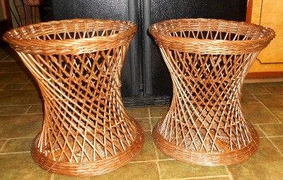 VTG 19 WICKER PLANTERS /PLANT STANDS MADE Yugoslavia  