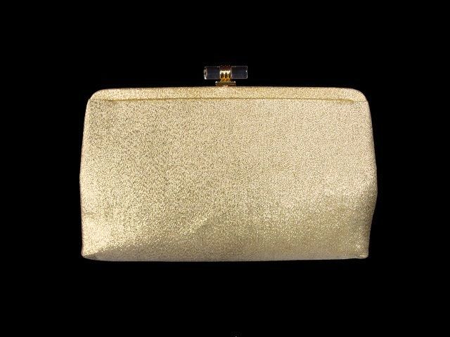 Vintage Metallic Gold Clutch Purse 1950S Ande  