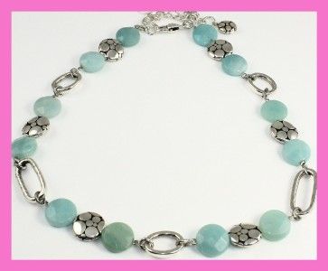 Brighton PEBBLE AQUA Necklace   NWT  