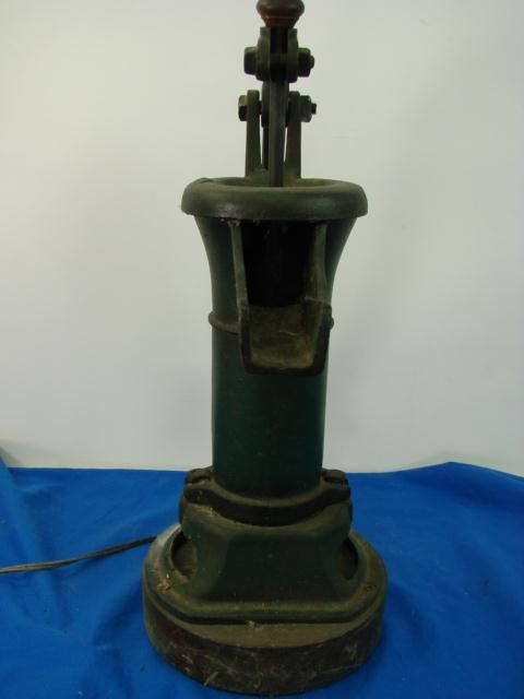 Antique Cast Iron Water Pump Spout Well Water Lamp Light WORKS  