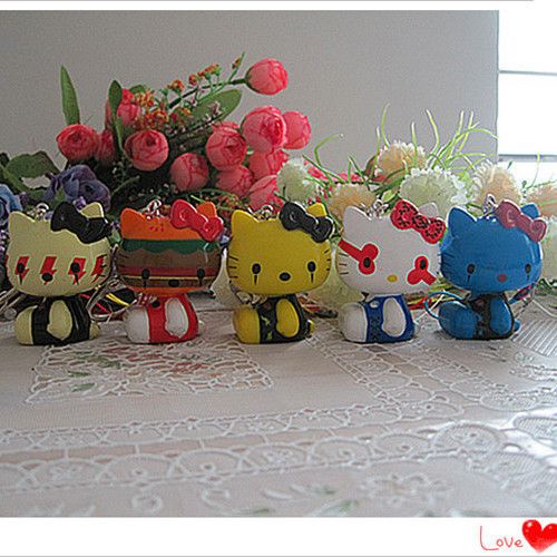 Cute 5pcs Hello Kitty Decoration Figure Doll  