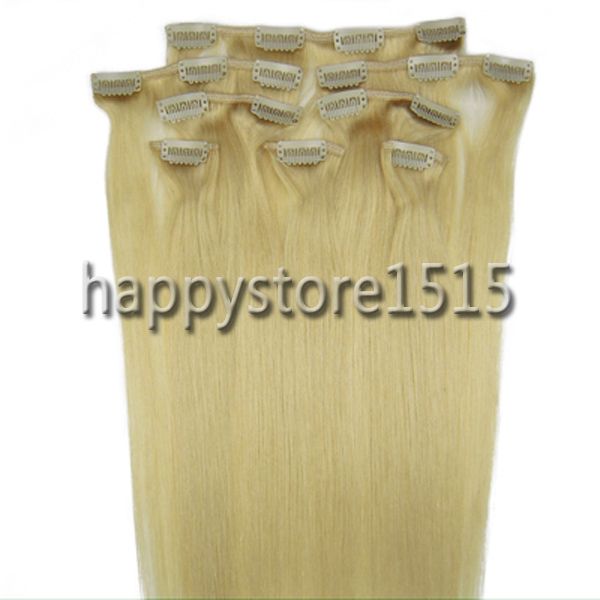 20Straight 8Pcs Remy Clip in Human Hair Extensions 20colors Multiple 