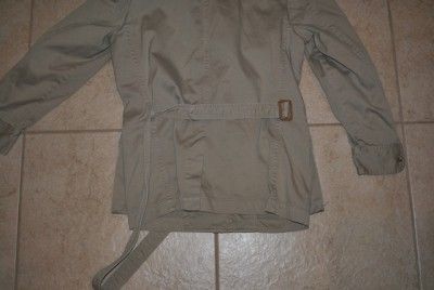 BANANA REPUBLIC VINTAGE FIELD COAT TRENCH STYLE WOMENS MEDIUM KHAKI 