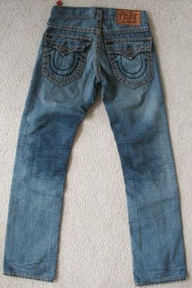   True religion mens Ricky Super T straight jeans in Locomotive  