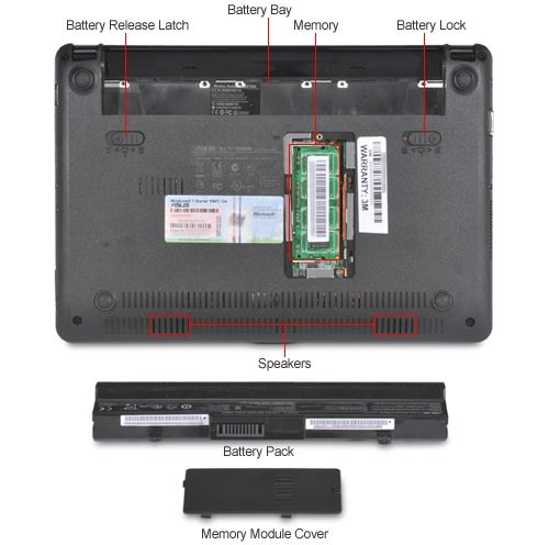 Asus Eee PC 1005HAB RBLU005S Refurbished Netbook 884840550655  