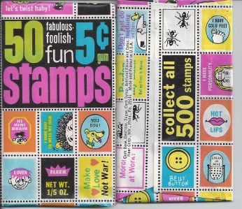 1969 FLEER 50 FABULOUS FOOLISH FUN STAMPS UNOPENED PACK  