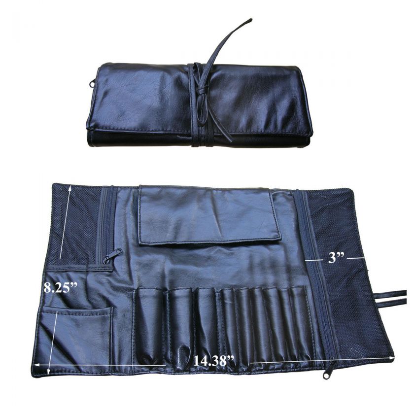 Bare Brushes Travel Black Make Up Brush Case Bag Holder  