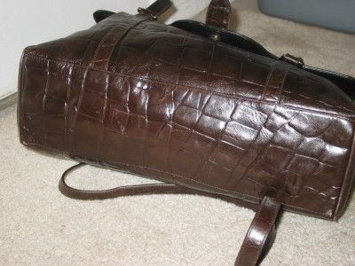 Clifford & Wills Used Brown Leather Handbag Tote Bag  