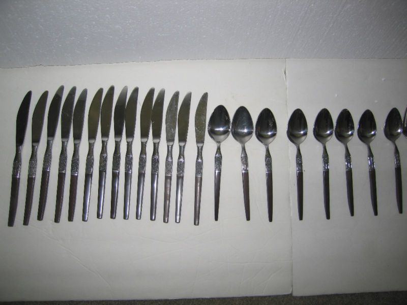 Mid century danish modern flatware stainless steel lot  