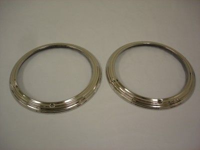 1942 42 Ford Mercury Stainless Headlight Rings Rims  