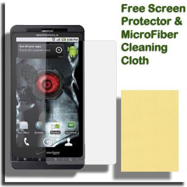 Case + Screen Protector for Motorola Droid X2 X Pouch E Verizon Black 