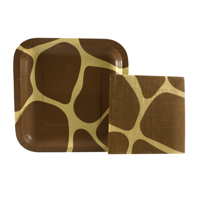 Giraffe Plates and Napkins Safari Party  