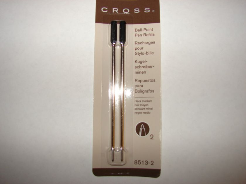 Cross Refills BLACK MEDIUM 2 PACK Pen 8513 2  