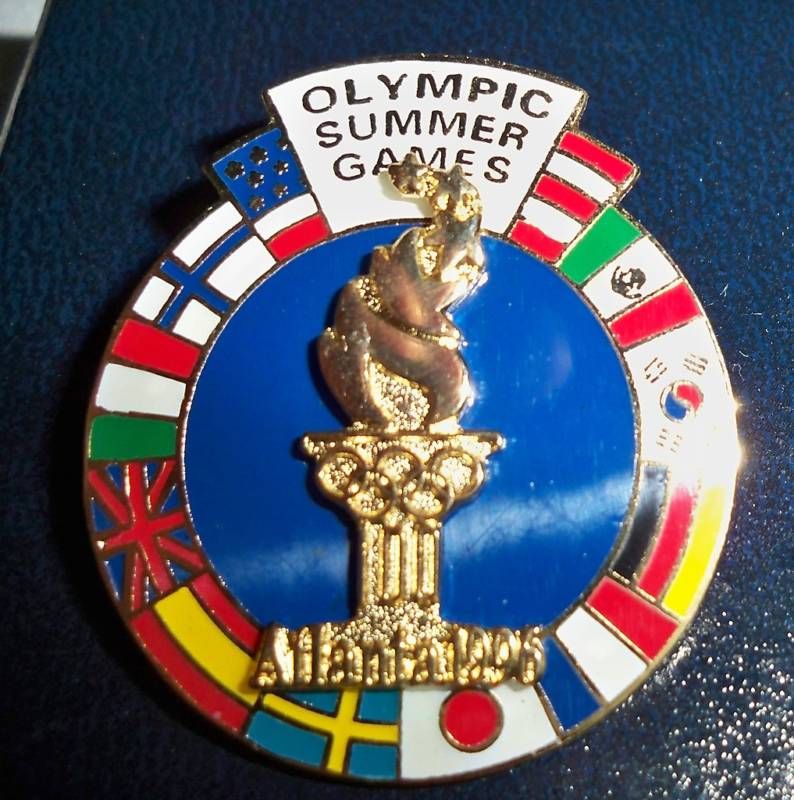 1996 ATLANTA OLYMPIC SUMMER GAMES FLAGS & TORCH (142)  
