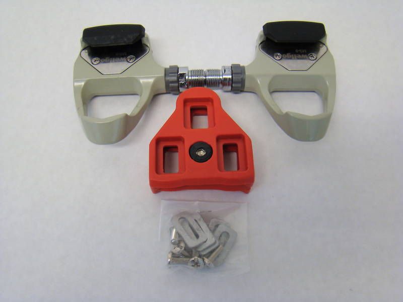 Wellgo MG 9 Magnesium Road Pedals Platinum w/Cleats  