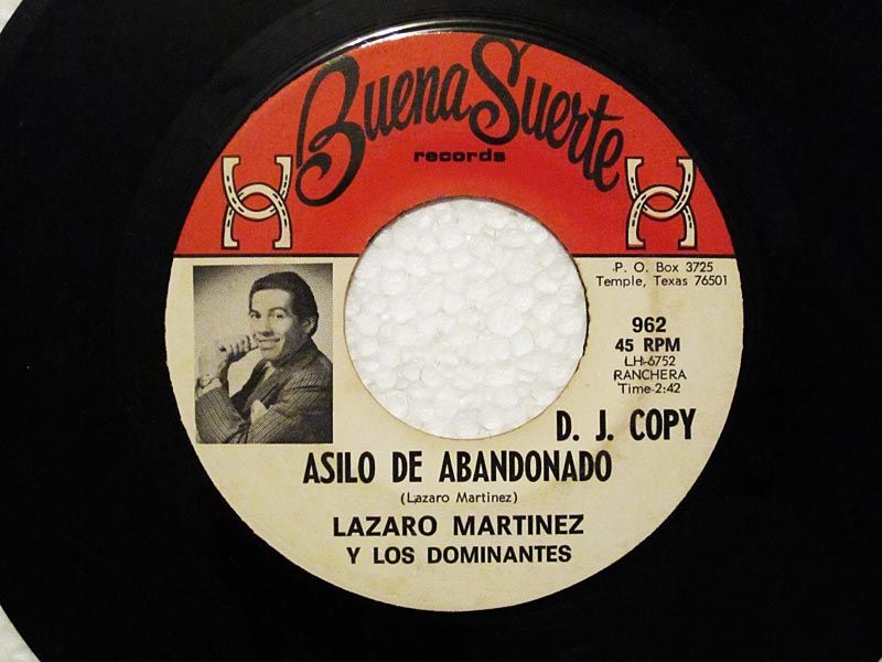 Lazaro Martinez y los Dominantes 45 PROMO obscure tejano  