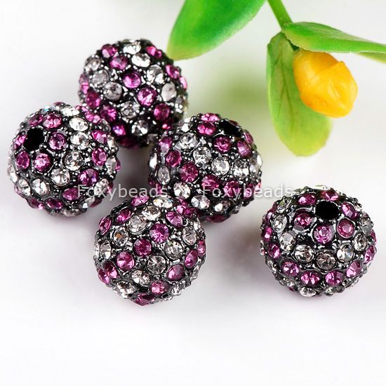   * 10MM Crystal Loose Pave Disco Ball Craft Spacer Jewelry Bead  