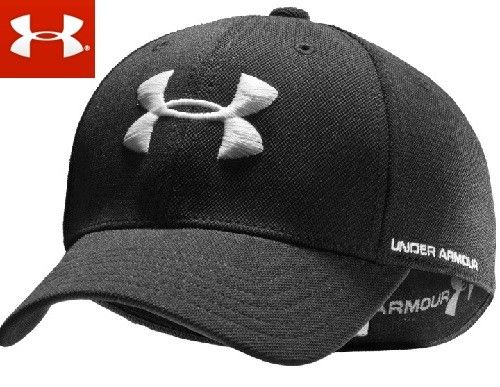 New Under Armour UA Heatgear Strech fit cap Black 1217895  