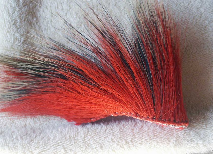 Crow Indian Childs Porcupine Deer Hair Red Dyed Roach Crow 