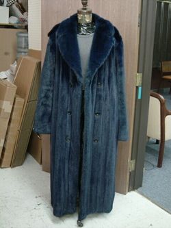 Mens Mans NAVY BLUE MINK COAT $19,000 Ultimate LUXURY  