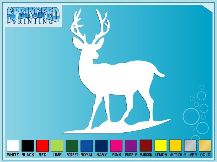DEER Silhouette #1 Deer Hunting cut vinyl decal sticker  