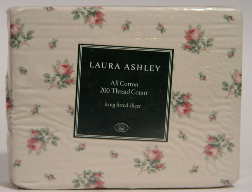 NEW Laura Ashley Rosemoor Ivory KING Fitted Sheet  