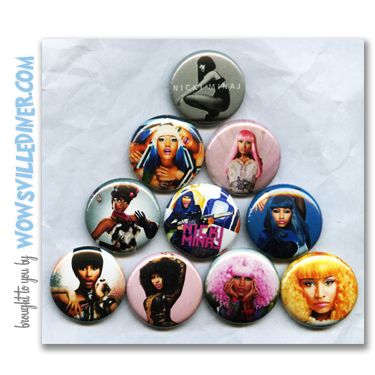 NICKI MINAJ   PINS BUTTONS BADGES (pink friday drake)  