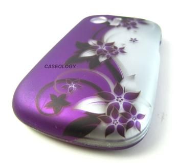 PURPLE SILVER VINES HARD SHELL CASE COVER HUAWEI PILLAR PINNACLE PHONE 