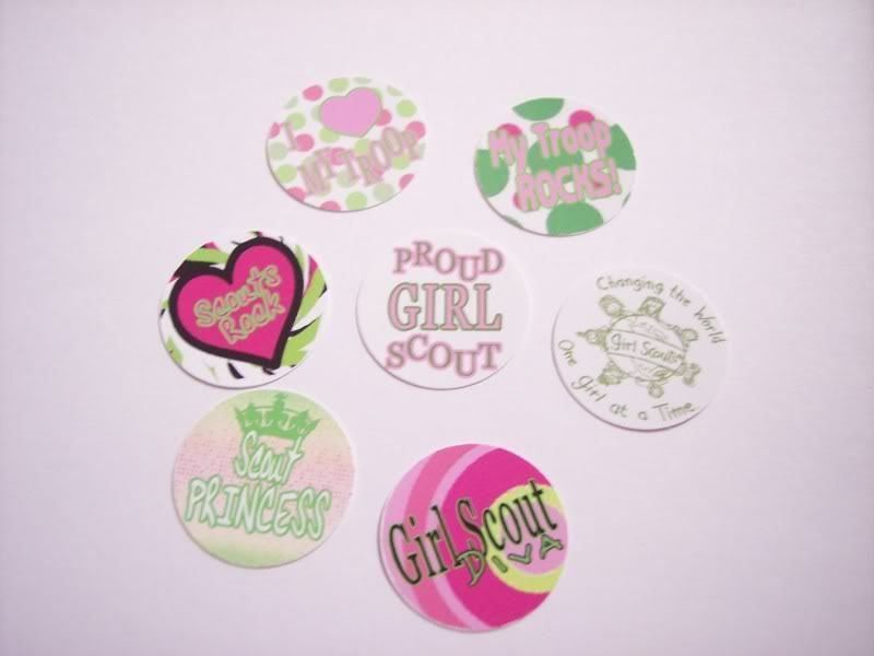 50 Precut Girl Scouts Bottle Cap Images 1 Inch  