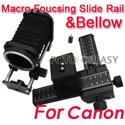 Macro Focusing Slide Rail And Lens Bellow For Canon Kit  