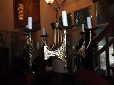 MID CENTURY MODERN BRUTALIST GOTHIC CHANDELIER DANISH  