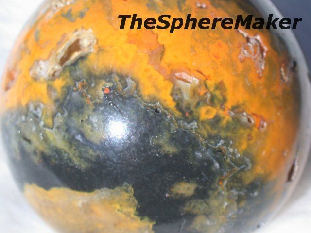 Siaz 3.2 BUMBLE BEE JASPER BUMBLEBEE SPHERE RARE CRYSTAL BALL 