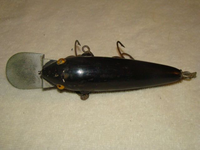   Unidentified Glass Eye Wood Lure **PROTOTYPE Creek Chub?????  