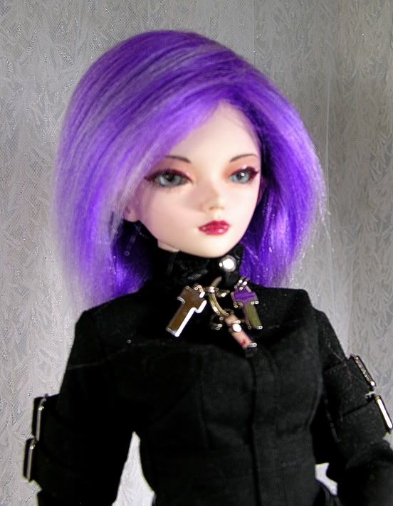 Purple Frost fur wig Luts MF Hujoo MSD Dollfie BJD 7/8  