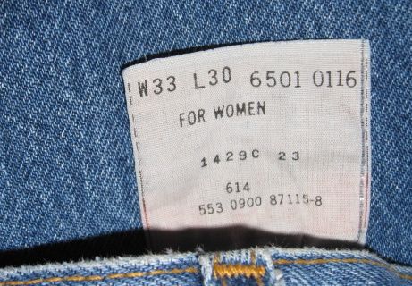 33x30 Levis Women (32x29) Blue Levis Preworn 501s Made In USA  