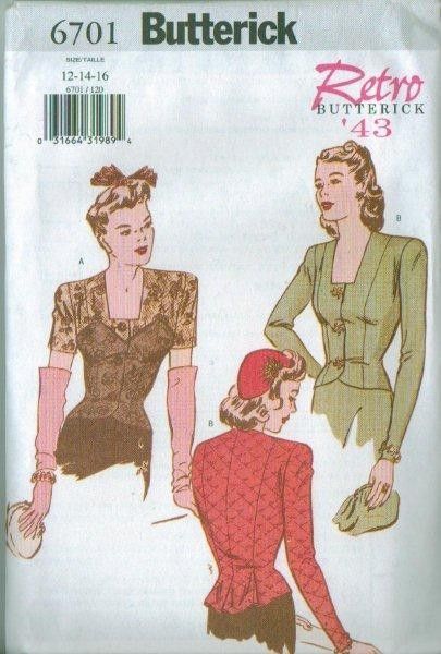 Butterick Vintage Retro Misses Size 12 14 16 Sewing Pattern OOP  