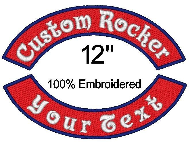 Custom 100% Embroidered Name Patch Rocker Biker Motorcycle Vest Tag 