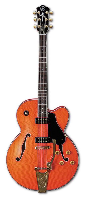 Yamaha AES1500B Semi Hollow Electric Guitar in Orange, Japan   New 