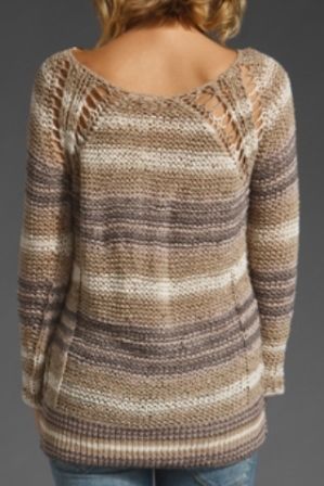 Free People Stripe Tape Yarn Pullover Sweater  