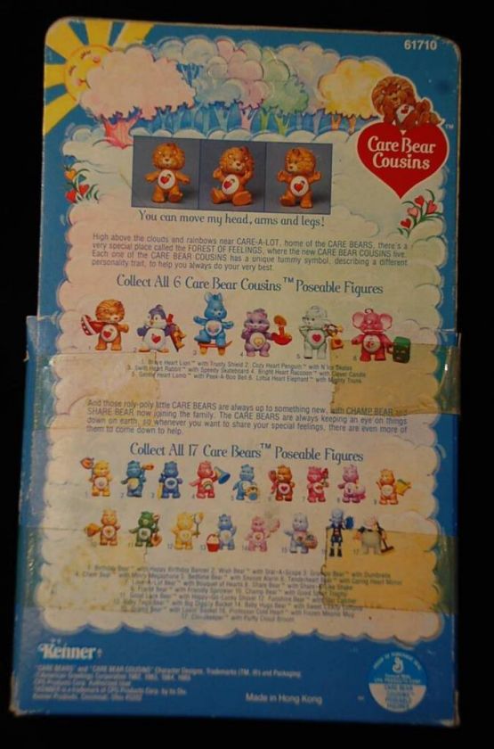 CoMpLeTe BRAVE HEART LION 1985 CARE BEAR Poseable Figure MIB ACCESSORY 