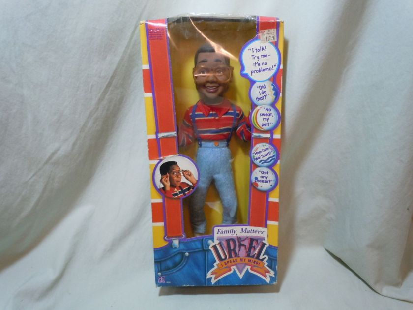   URKEL TALKING DOLL from TV FAMILY MATTERS w ORIGINAL BOX 1991  