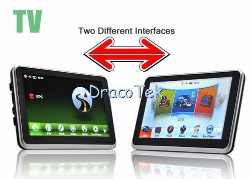 inch HD GPS Navigator DVB T with Digital TV 4GB Av in  