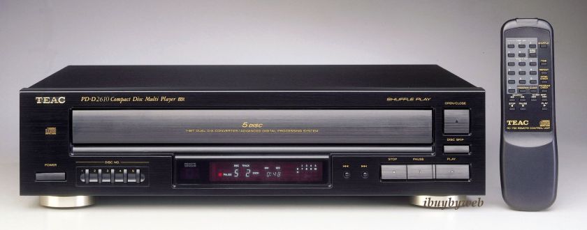 TEAC PD D2610 5 Disc Carousel CD Changer w/ Remote  