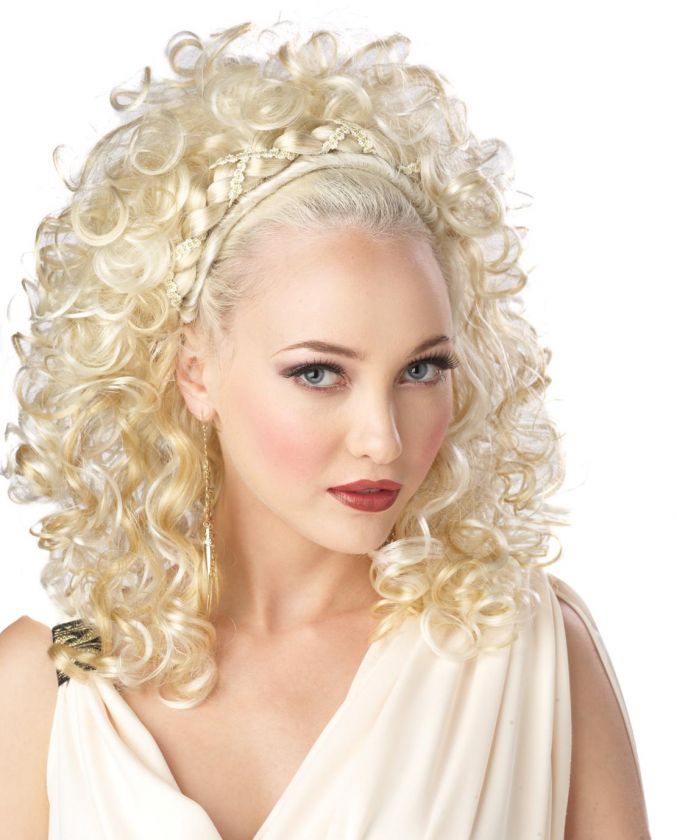 Grecian Goddess Roman Greek Women Costume Wig Hair  