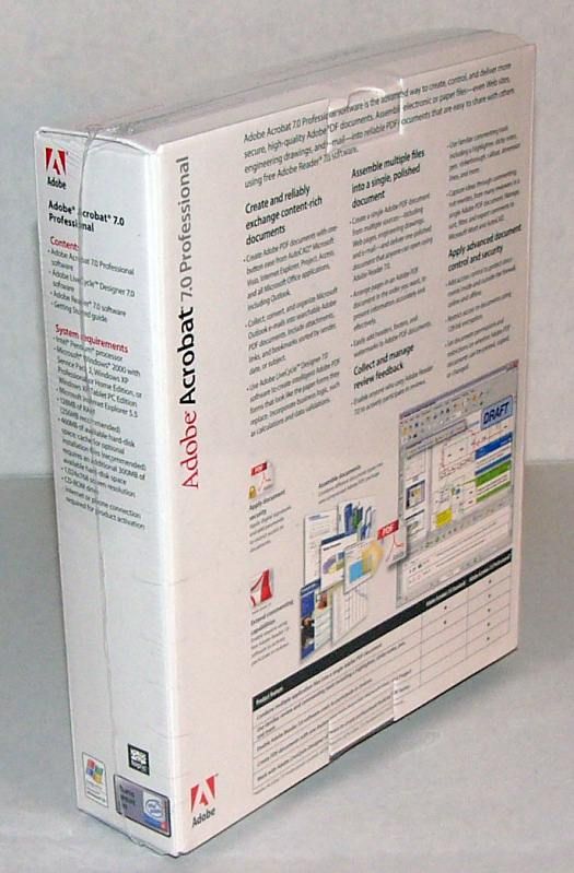 Adobe Acrobat 7 Professional Windows PN 22020213  