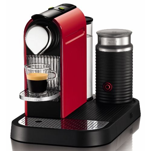   & Lungo Machine w/ Milk Frother Red ◘• 7640145295898  