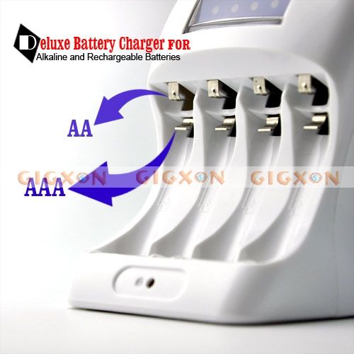 Rechargeable + Alkaline Battery Charger  